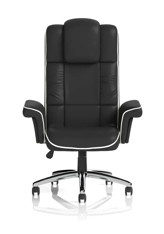 Ashworth High Back Soft Black Leather Executive Office Chair with Arms
