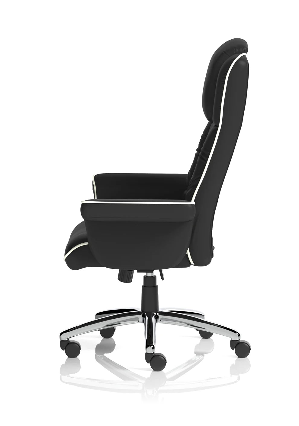 Ashworth High Back Soft Black Leather Executive Office Chair with Arms