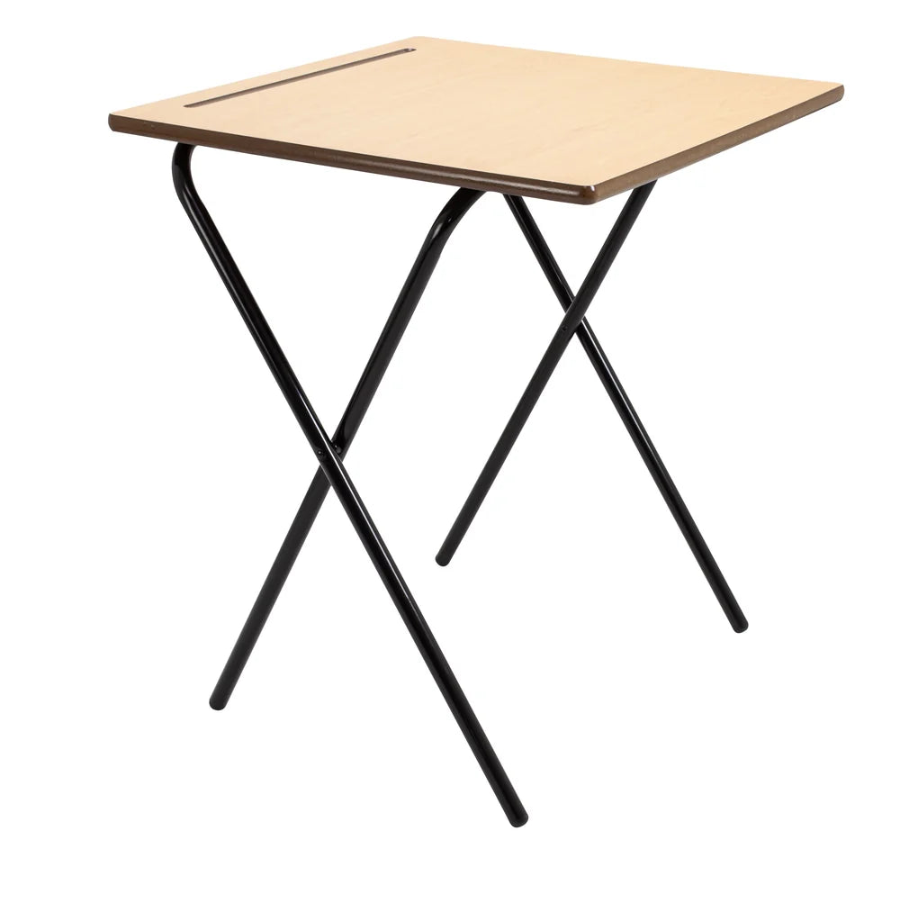 Edren Premium Folding Exam Desk Single Desk - Industrious Decor