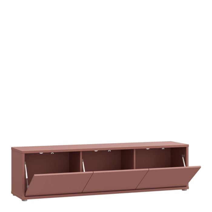 Bloc Wide TV Cabinet in Terracotta - Industrious Decor