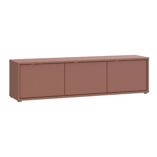Bloc Wide TV Cabinet in Terracotta - Industrious Decor