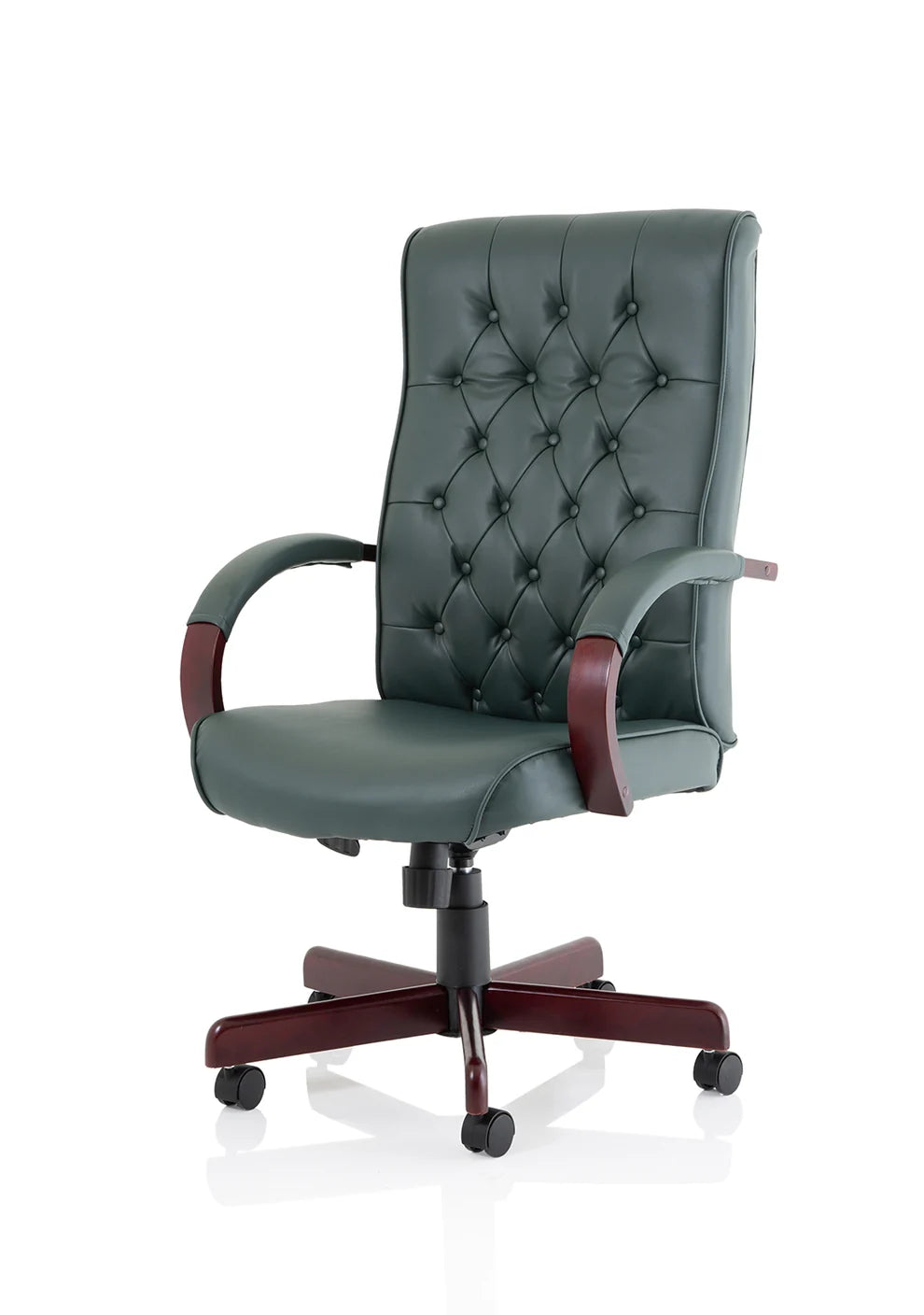 Braemar High Back Leather Executive Office Chair with Arms