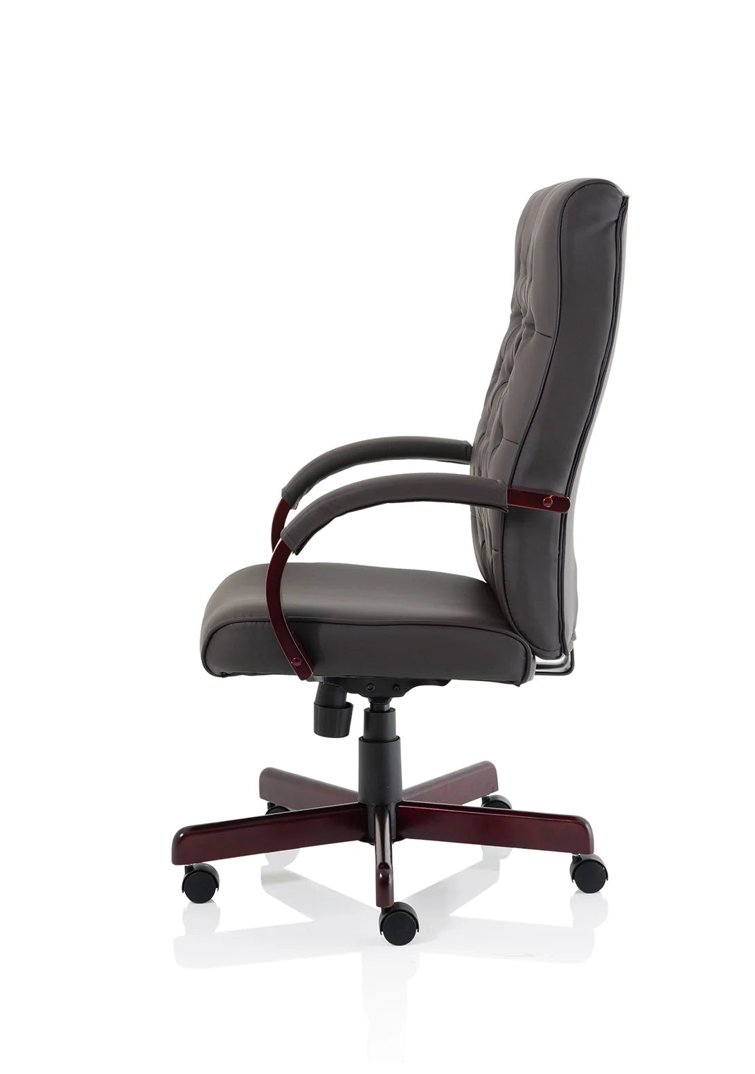 Braemar High Back Leather Executive Office Chair with Arms
