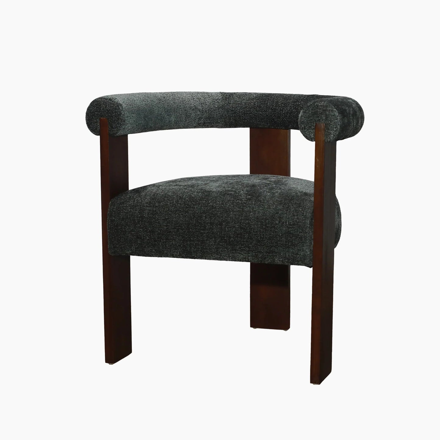 Brook Dining Chair — Dark Green Chenille - Industrious Decor