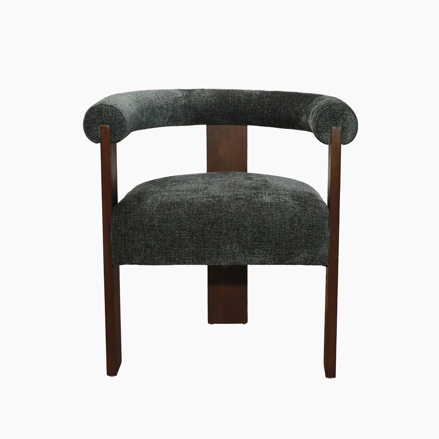 Brook Dining Chair — Dark Green Chenille - Industrious Decor