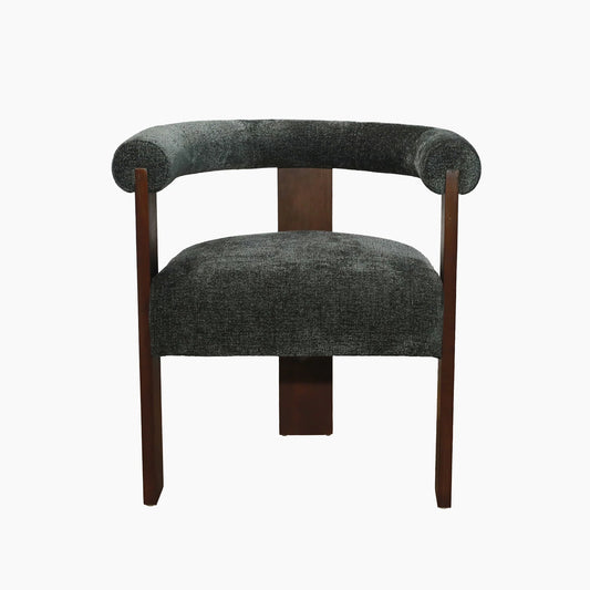 Brook Dining Chair — Dark Green Chenille - Industrious Decor
