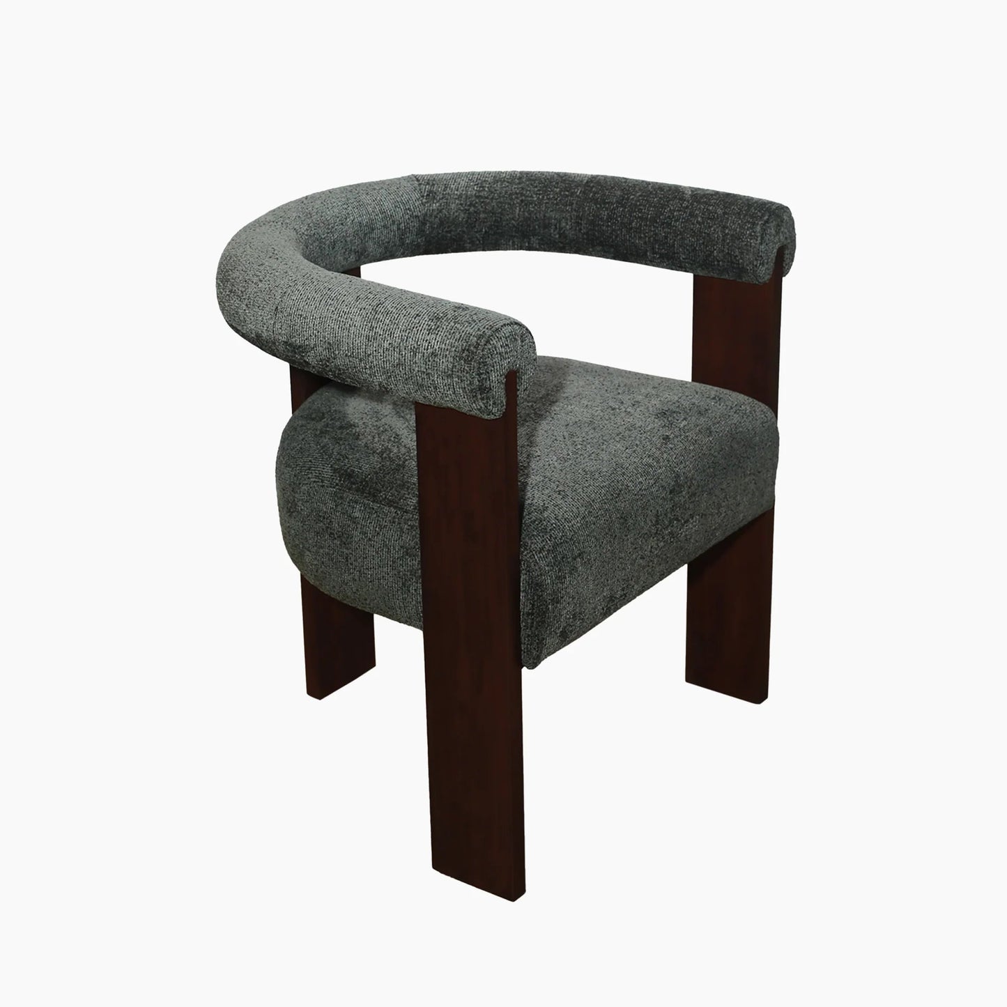 Brook Dining Chair — Dark Green Chenille - Industrious Decor