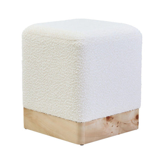 Burl Square Footstool - Industrious Decor