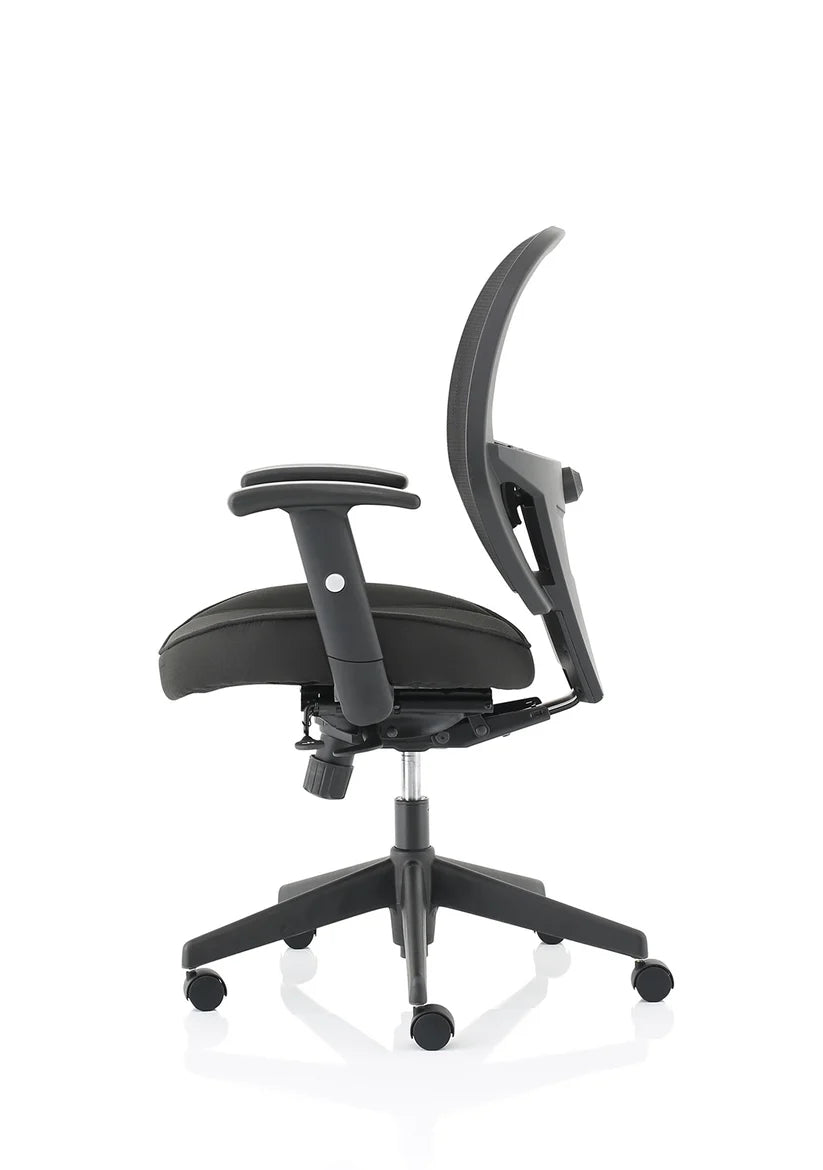 Calder High Back Mesh Task Chair | Synchro Tilt | Adjustable Lumbar & Headrest - Industrious Decor
