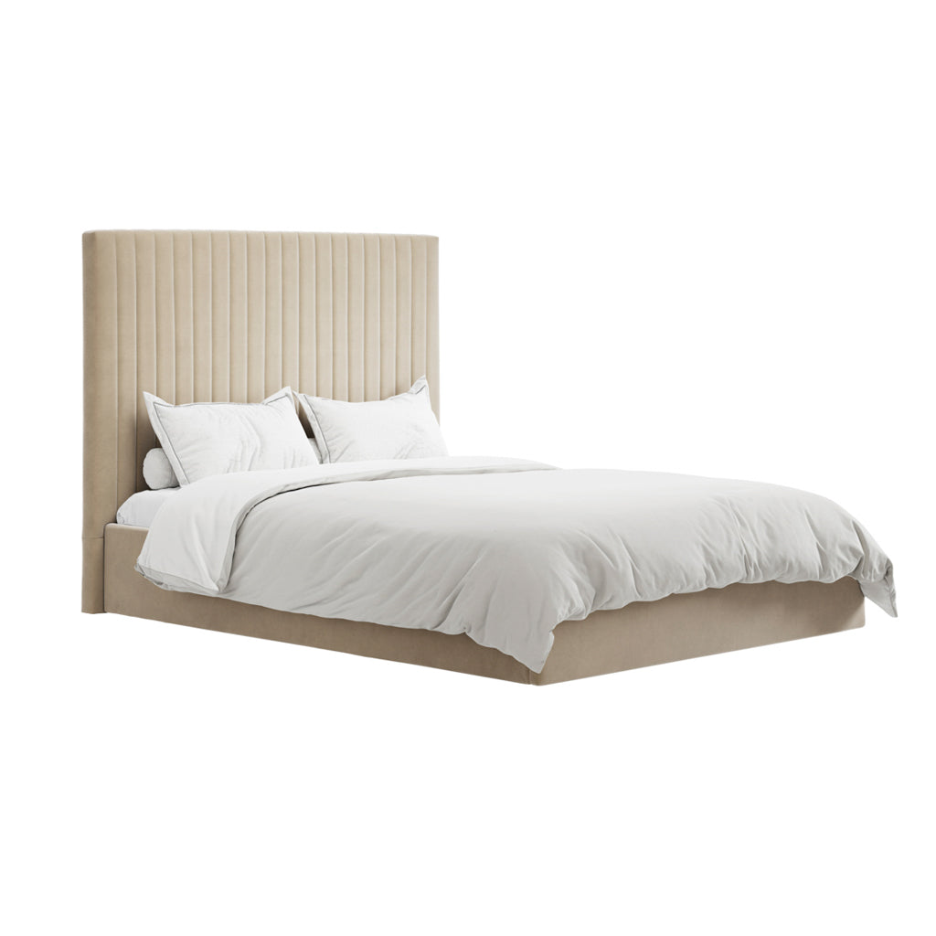 Cheshire Ottoman Bed Double Fawn - Industrious Decor