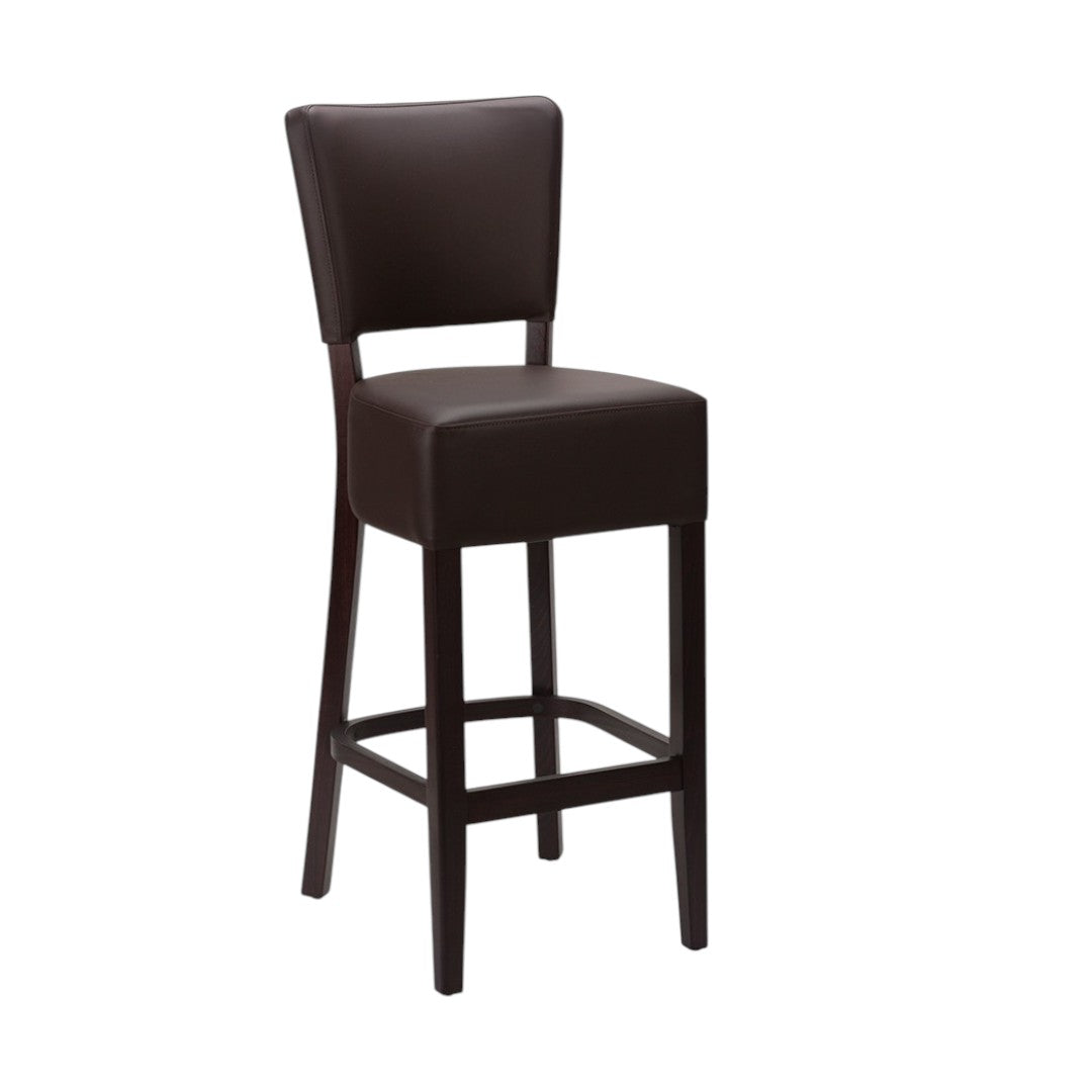 The Clerkenwell Bar Stool | Contract Grade | In Stock Dark Brown Wenge Legs - Industrious Decor