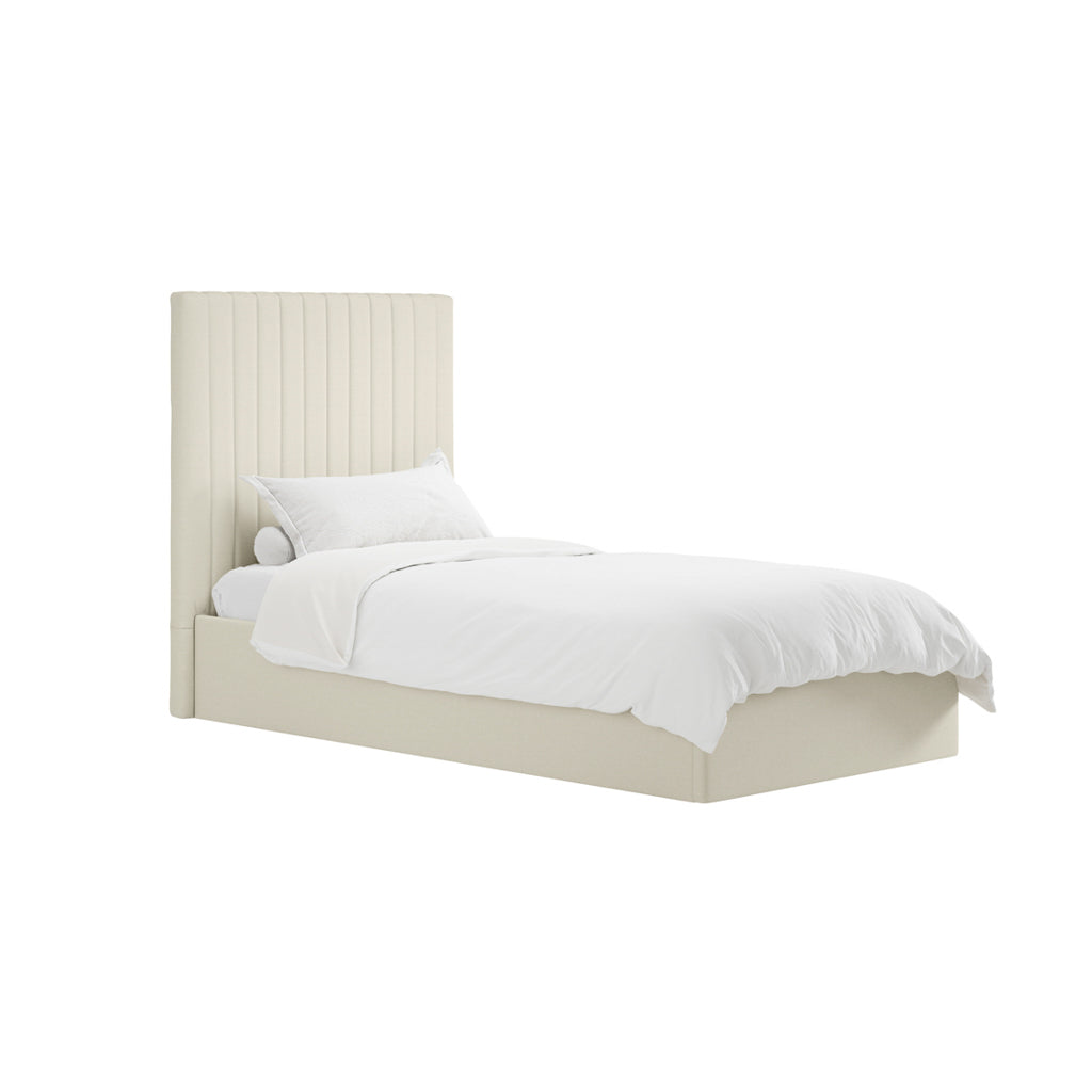 Cheshire Ottoman Bed Single Ivory - Industrious Decor