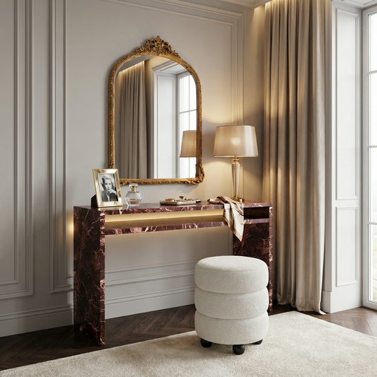 chinese dress ladies Luxury Modern European Style Glossy Carving Dressing Table