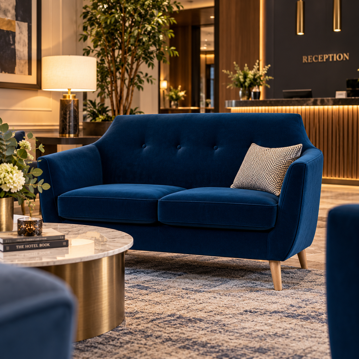 Elmbrook Button-Back 2-Seater Sofa - Industrious Decor