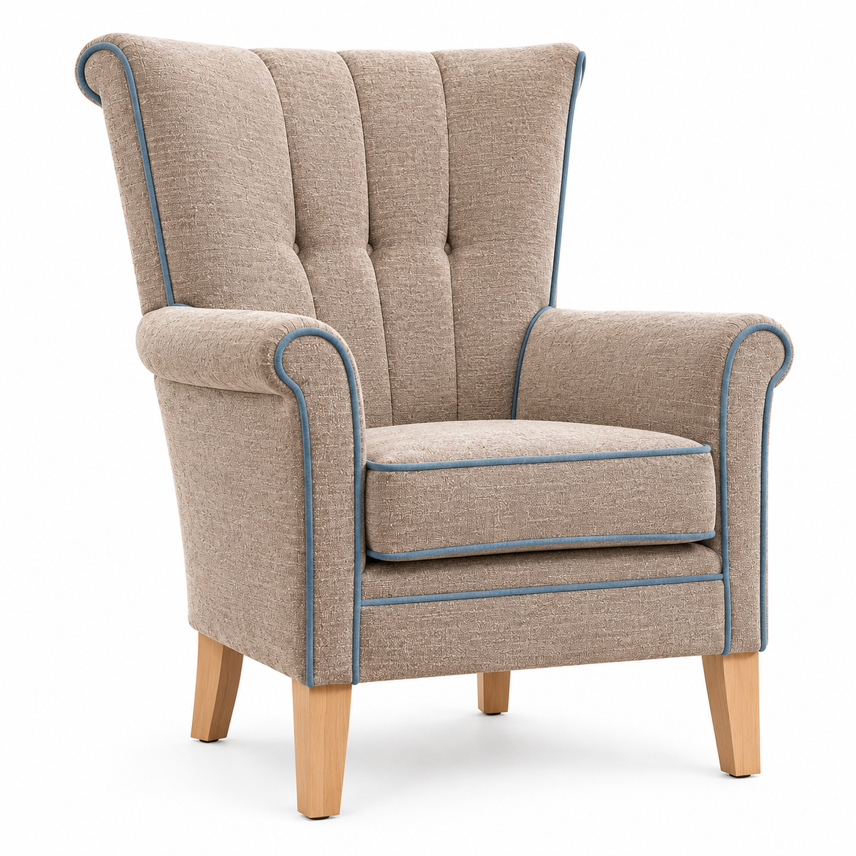 Merevale Fluted High Back Fireside Chair – CRIB 5 - Industrious Decor