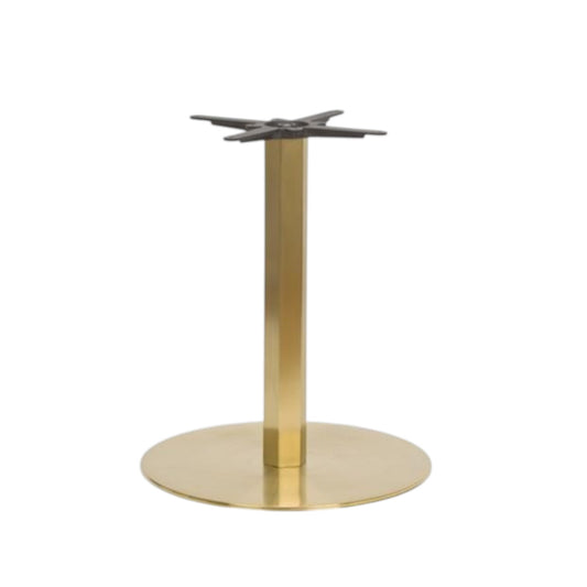 Hex Brass Large Base Coffee, Dining & Poseur Height - Industrious Decor
