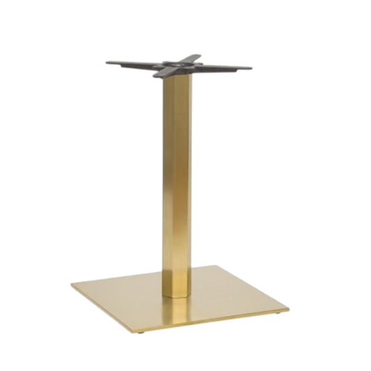 Hex Brass Large Square Base Coffee, Dining & Poseur Height - Industrious Decor
