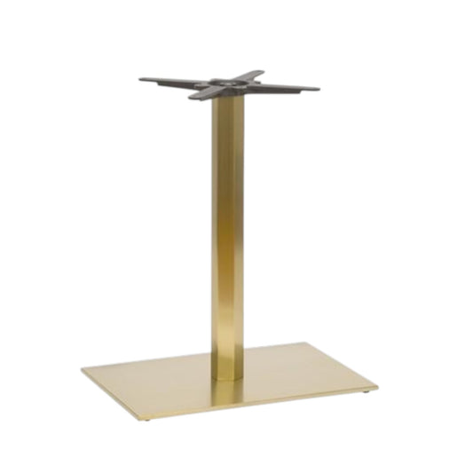 Hex Brass Rectangle Base Coffee & Dining Height - Industrious Decor