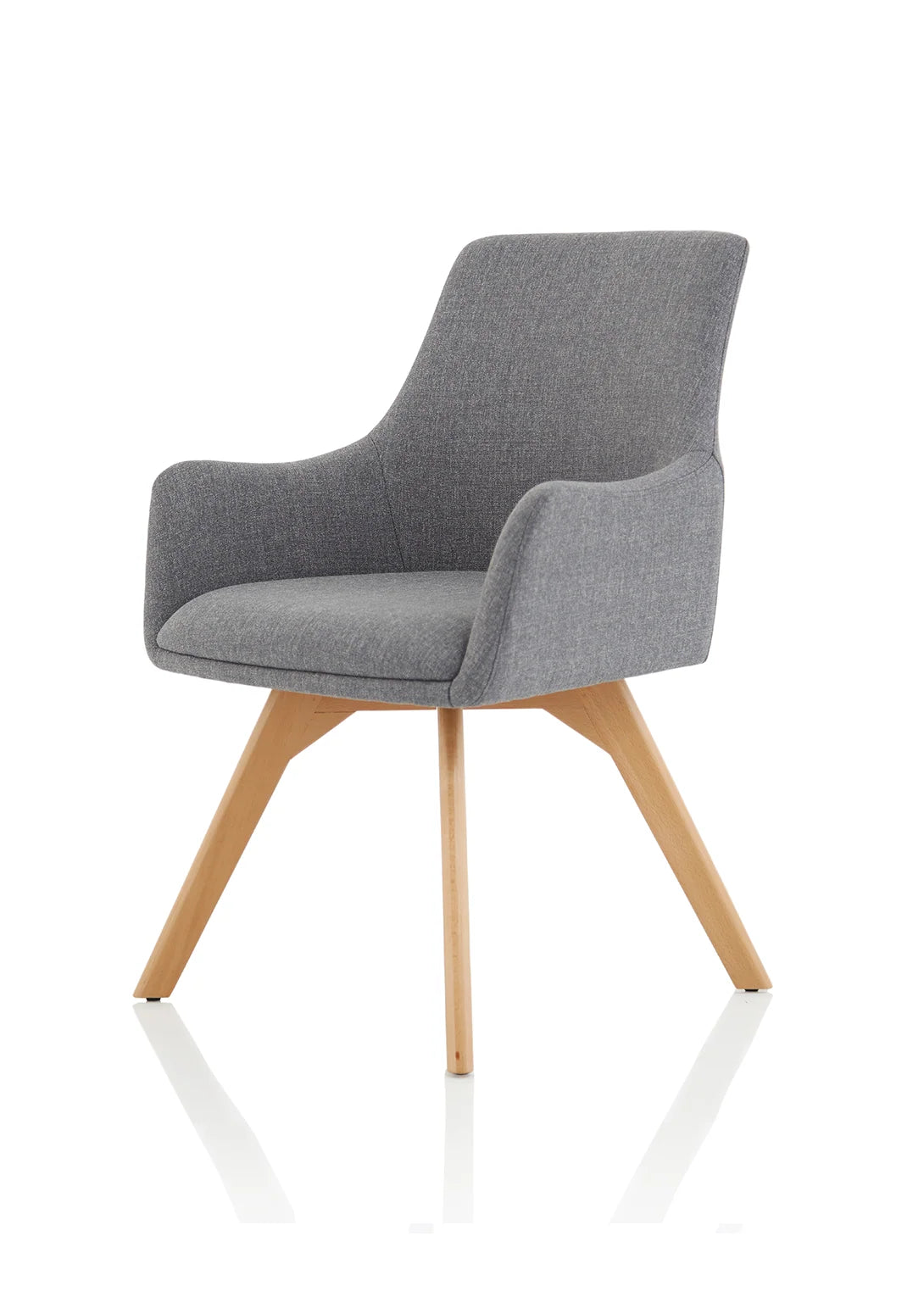 Marden Upholstered Visitor Chair in Grey - Industrious Decor
