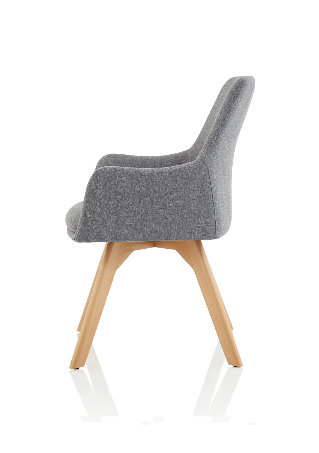 Marden Upholstered Visitor Chair in Grey - Industrious Decor