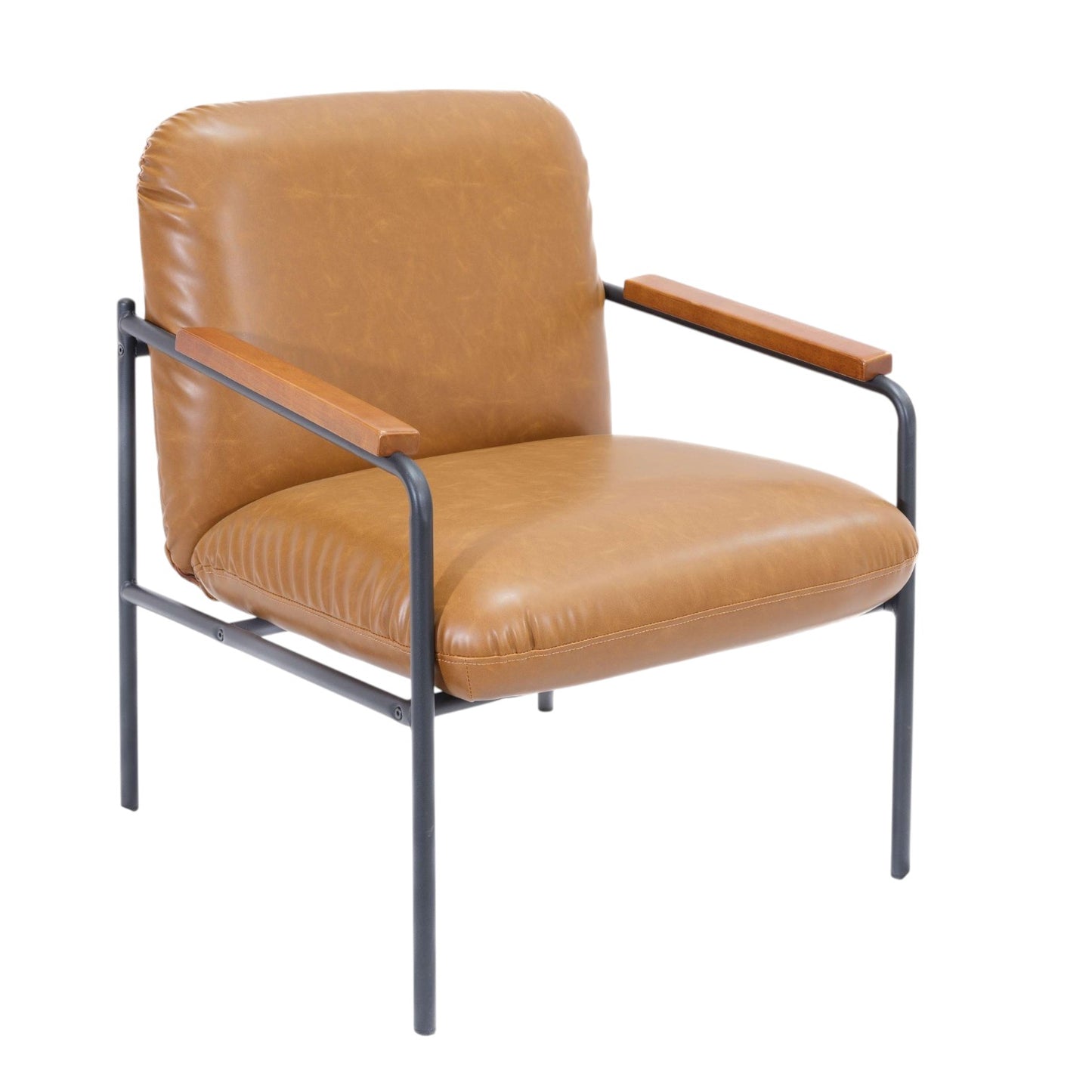 Halstead Accent Chair - Crib 5 | Brown Faux Leather