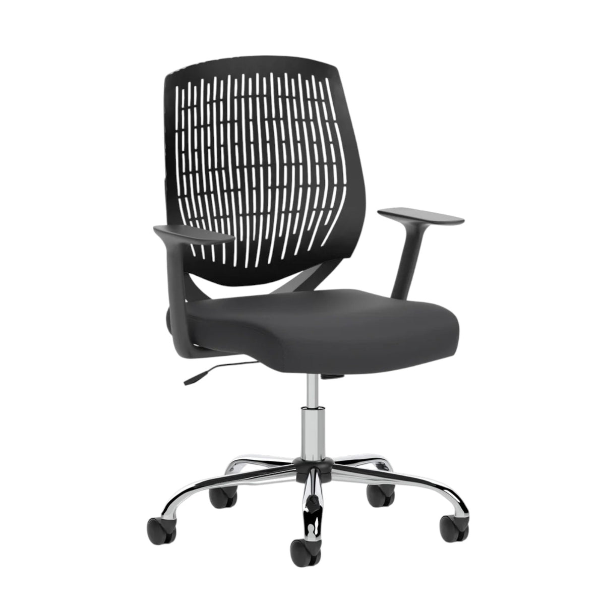 Harlow Medium Back Mesh Task Chair | Gas Height | Lock Tilt | Fixed Arms - Industrious Decor