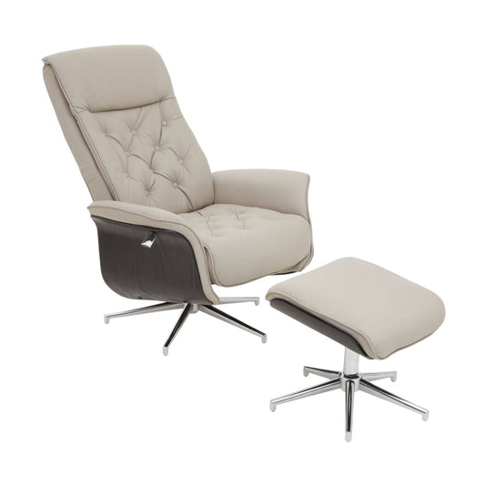 Hawkins Recliner & Footstool | Gentleman's Club Collection Mink Wenge Veneer - Industrious Decor