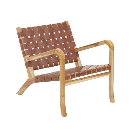 Hunter Woven Leather Chair | Gentleman's Club Collection - Industrious Decor