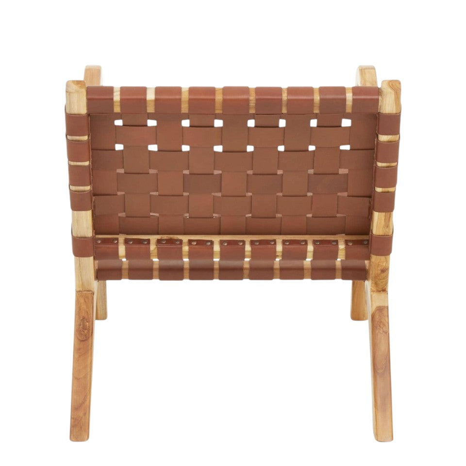 Hunter Woven Leather Chair | Gentleman's Club Collection - Industrious Decor