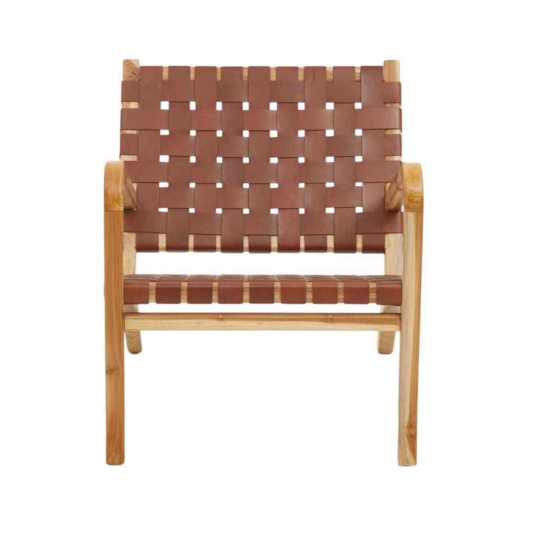 Hunter Woven Leather Chair | Gentleman's Club Collection - Industrious Decor