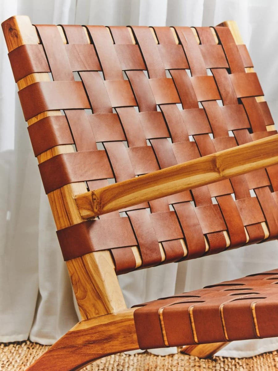Hunter Woven Leather Chair | Gentleman's Club Collection - Industrious Decor