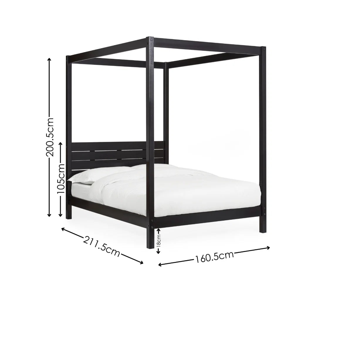 Isla Canopy Bed | Premium Four-Poster Bed Frame - Industrious Decor