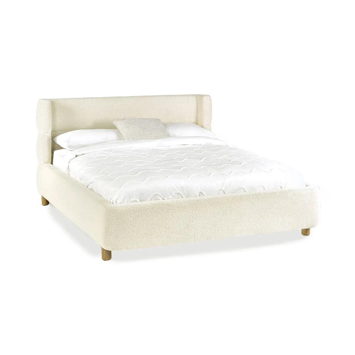 Jess Boucle Double Bed - Industrious Decor