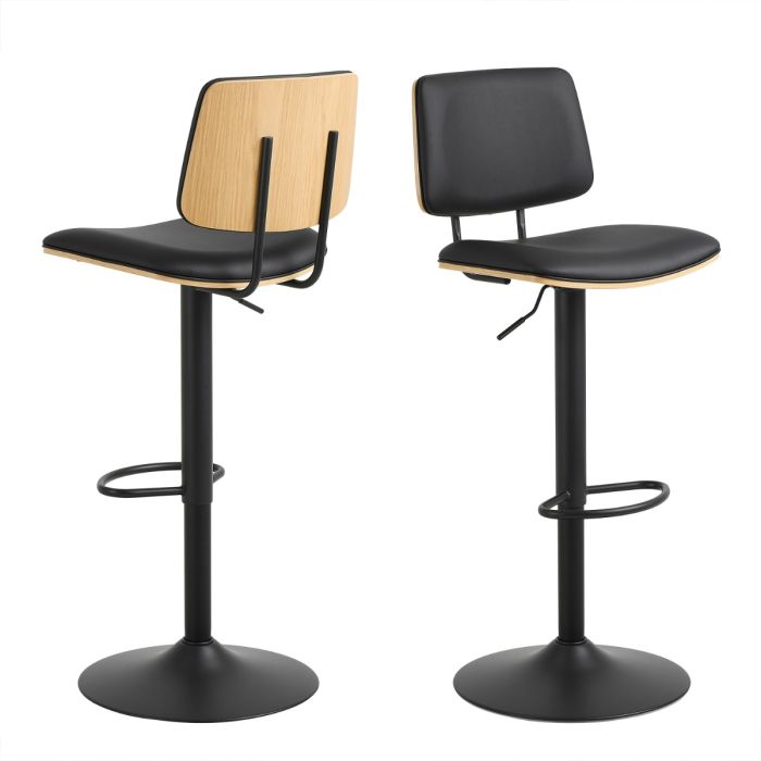 Industrial Bar Stool with Bentwood Back - Industrious Decor