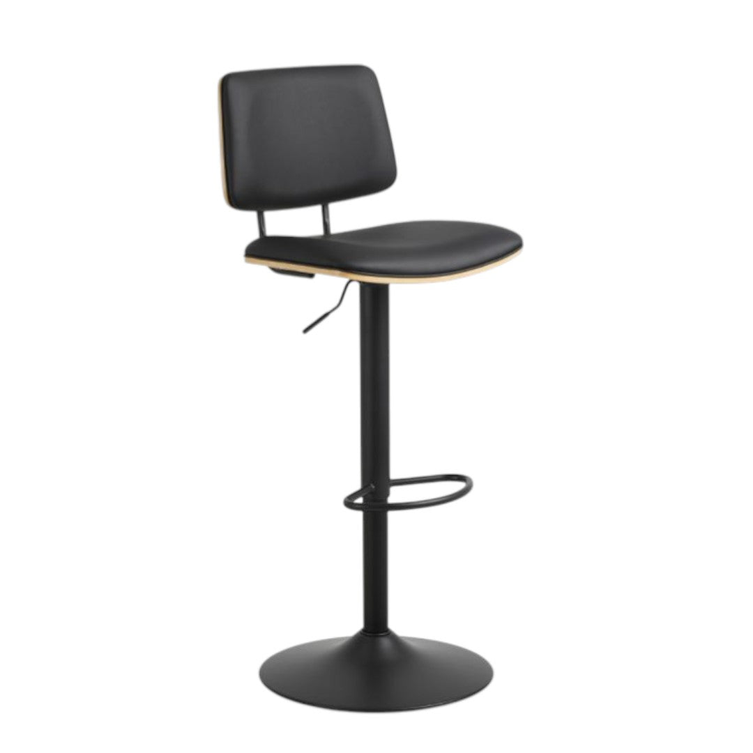 Industrial Bar Stool with Bentwood Back - Industrious Decor