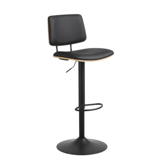 Industrial Bar Stool with Bentwood Back - Industrious Decor