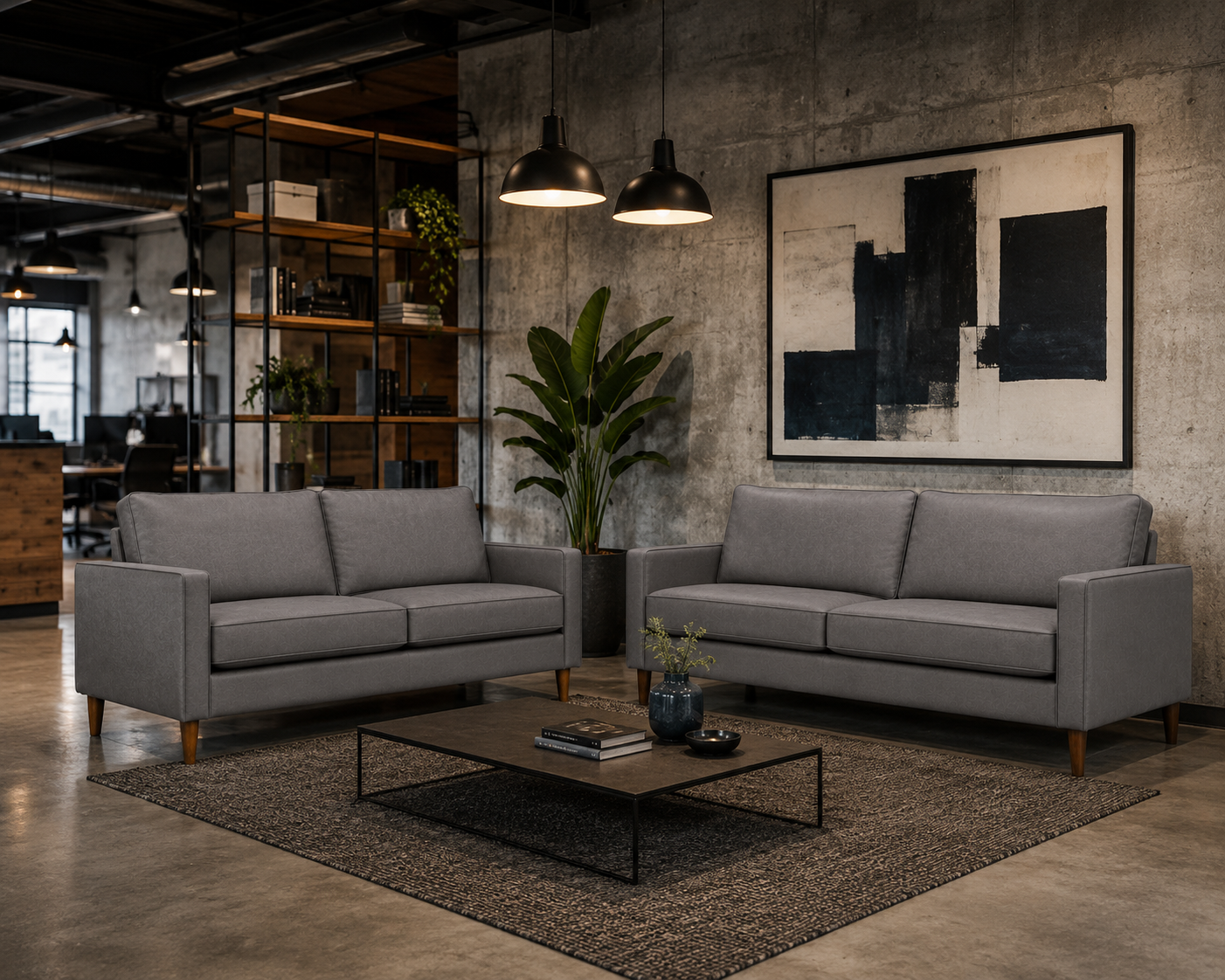 Kelso 3-Seater — Grey Faux Leather | CRIB 5 | In Stock