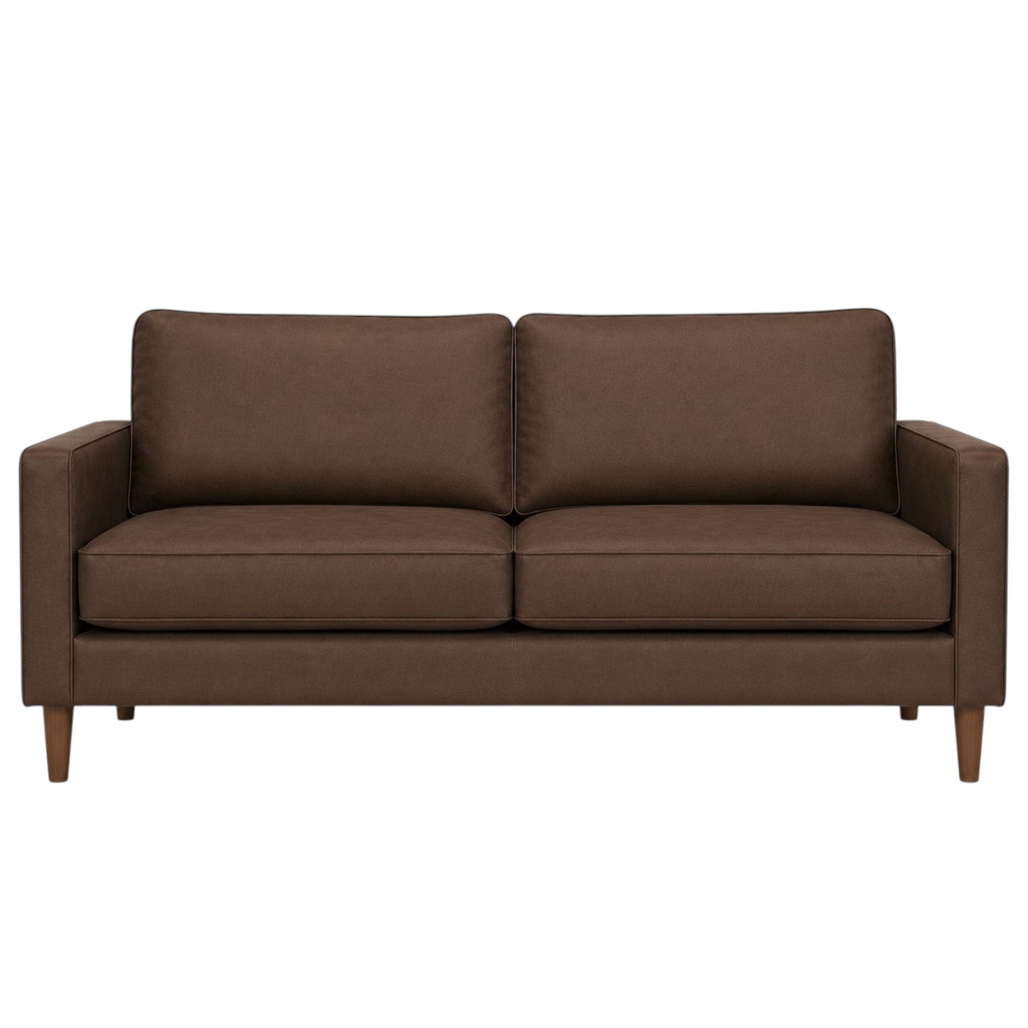 Kelso 3-Seater — Brown Faux Leather | CRIB - Industrious Decor