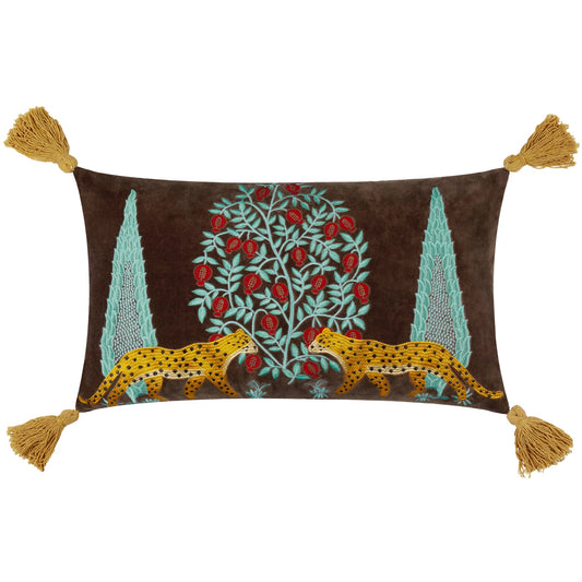 Leopard Tassel Cushion - Industrious Decor
