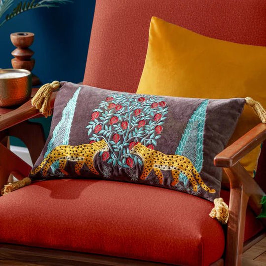 Leopard Tassel Cushion - Industrious Decor