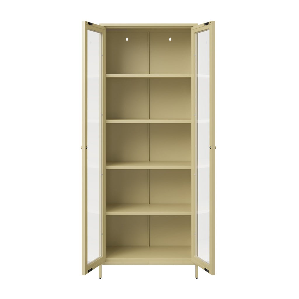Lilly Cabinet — Beige Steel - Industrious Decor
