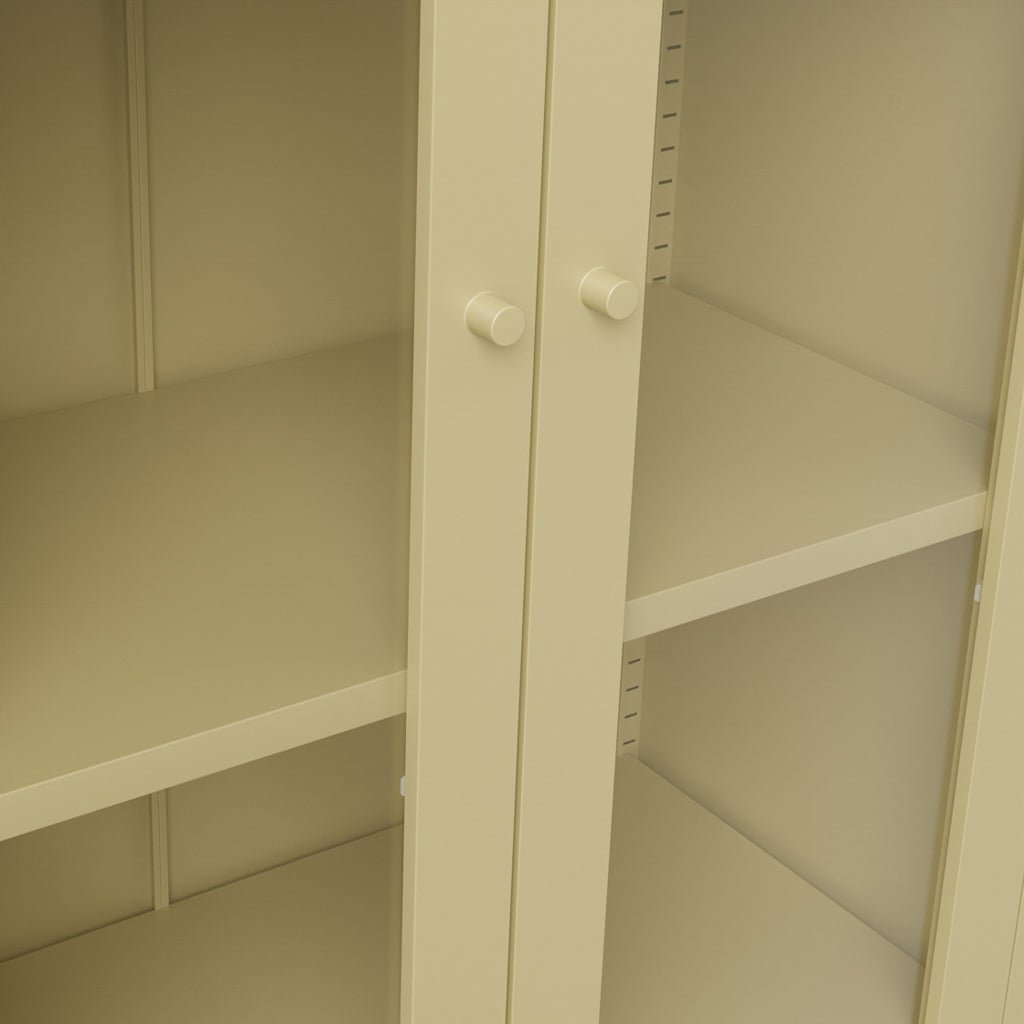 Lilly Cabinet — Beige Steel - Industrious Decor