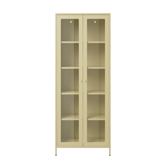 Lilly Cabinet — Beige Steel - Industrious Decor