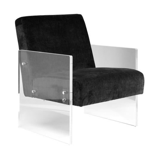 Lucite Armchair Black - Industrious Decor