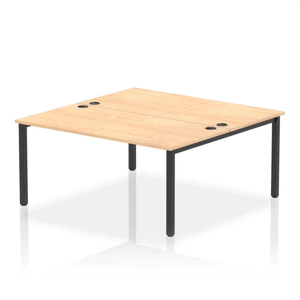 ID Workplace Bench Desk – 2 Person Maple - Industrious Decor