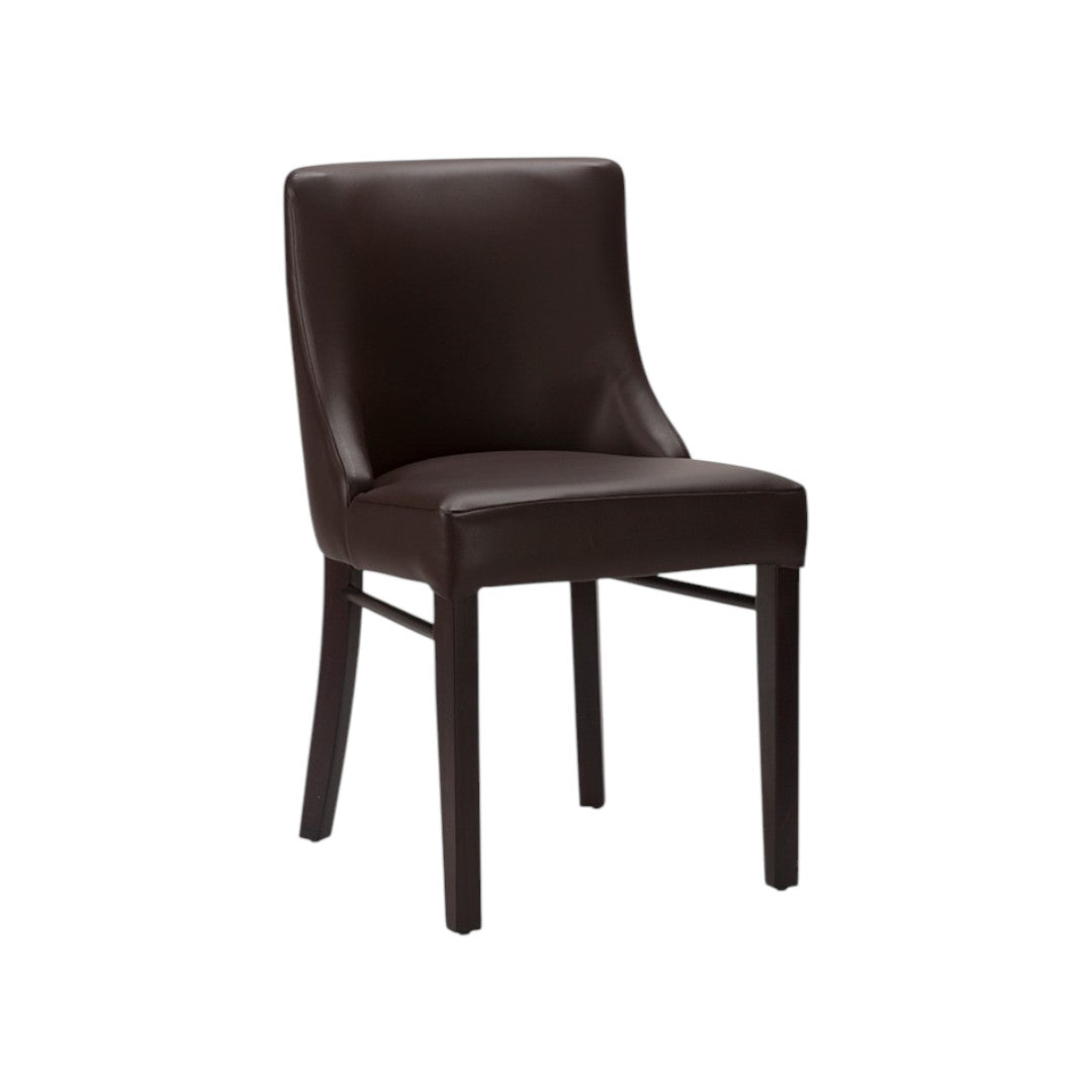 The Mayfair Dining Chair | Contract Grade | In Stock Dark Brown Wenge Legs - Industrious Decor