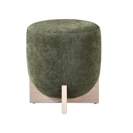 Olsen Stool Crib 5 — Green Chenille - Industrious Decor