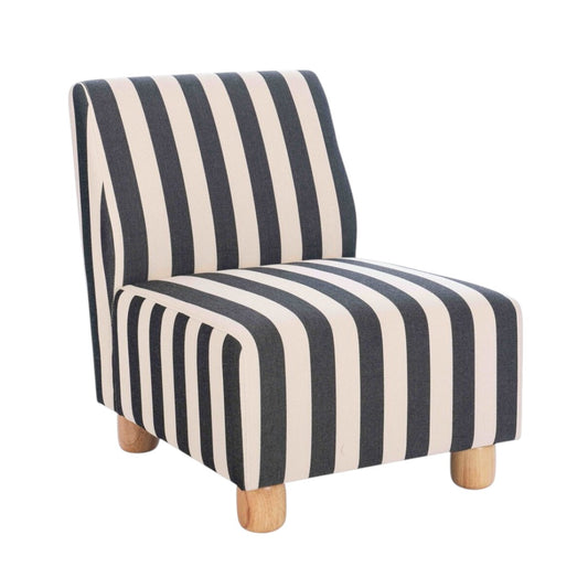 Brancaster — Mono Stripe Slipper Chair - Industrious Decor