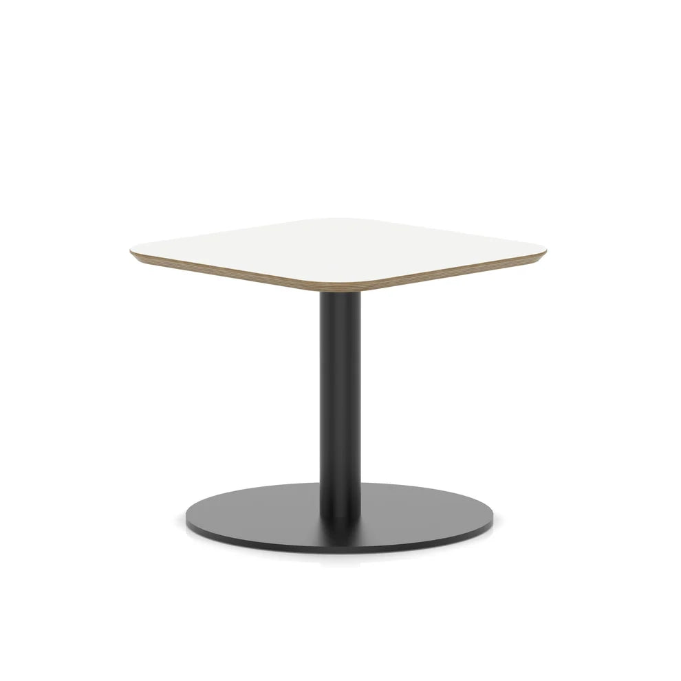 Arlo Square Bistro Coffee Table With Disc Base - Industrious Decor