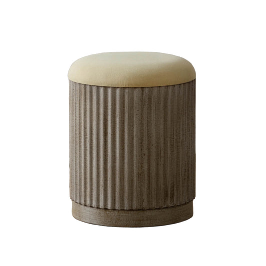 Ribbed Storage Stool - Industrious Decor